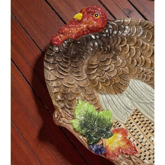 Fitz and Floyd Omnibus Harvest Fowl Collection 1994 Canape or Decorative Plate - Picture 3 of 6